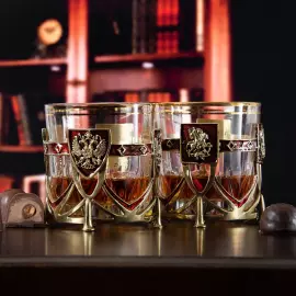 Набор бокалов для виски "Георгий Победоносец. "Россия"  на 2 персоны